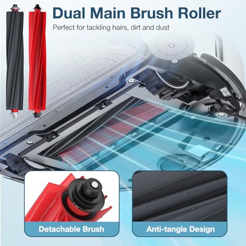 Image of 29 PCS S8 MaxV Ultra Accessorie Kit for Roborock S8 Maxv Ultra&S8 Max Ultra | for Robot Vacuum Cleaner Parts, 1 Set Main Roller Brush,4 Main Filters,6 Side Brushs,6 Dust Bag,4 Mop Pads,4 Edge Mop Clothes