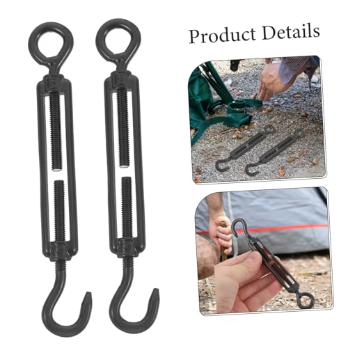 Juego de 5 tensores para cable de acero inoxidable para uso pesado, ideales para luz decorativa y vela de sombra miniatura 3