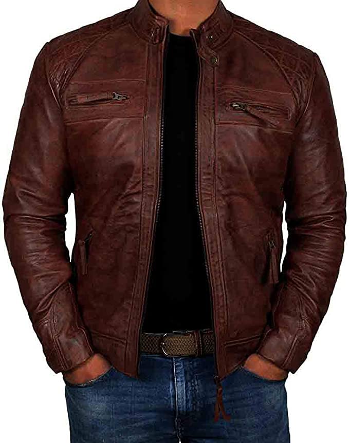 GenericMad Max Biker Men's Vintage Maroon genuine leather Jacket Winter Jacket Styles Lambskin mens (S To 3Xl)