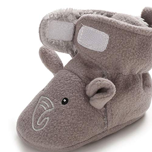 iDzn Baby Girls Boys Cozy Fleece Booties Elephent Fox Duck Panda Sheep Design Newborn Shoes Infant Footwear4