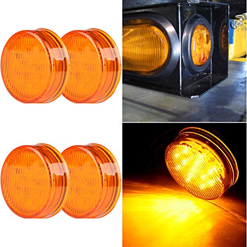 Luces LED laterales amarillas redondas para remolque 2.5" (4 pcs) miniatura 4