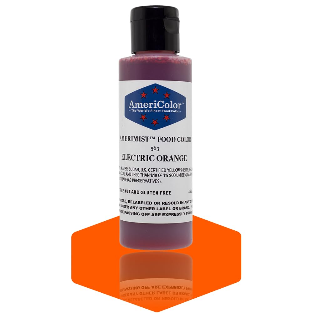 AmeriColor AmeriMist Electric Orange Airbrush Food Color, 4.5 oz