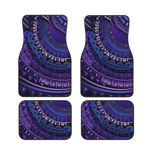 Auto-Fußmatten, wasserdicht, universelle Passform, für Damen und Herren, Tribal-Stil, Teppichmatten, Allwetterschutz, robuste Bodeneinlagen für Autos, SUVs und LKWs, 4 Stück
