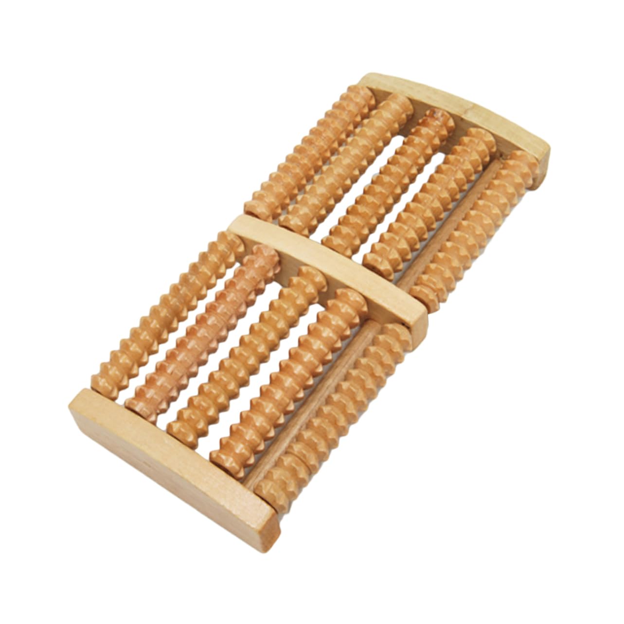 ROMISBABA Masajeador de Pies de Madera con de Rodillos Herramienta Ecológica para Aliviar Tensión y Mejorar Circulación Plantar para Relajación y Acupresión el Arco y Talón