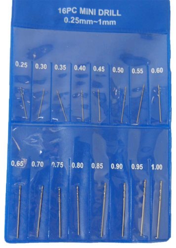JEWEL TOOL Mini Drill Bits Set | Extensive Variety from 0.25mm (0.01 in) to 1mm (0.04 in) | Ideal for Fine Craftsmanship & Delicate Jobs | Includes Handy Carry Case