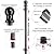 Black Flag Poles for Outside in Ground - 8FT Flag Pole for House with 2 Pronges Base - Stainless Steel Flag Pole Kit with 3x5FT American Flag for Yard Residential Commercial