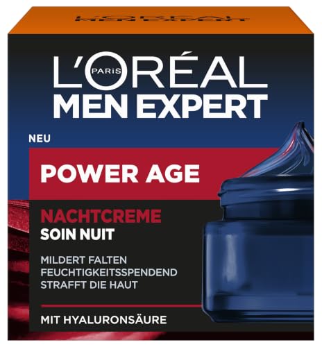 L'Oréal Men Expert Nachtcreme gegen Falten für Männer, Anti-Aging Feuchtigkeitscreme für das Gesicht gegen müde und matte Haut… – Ansicht 1