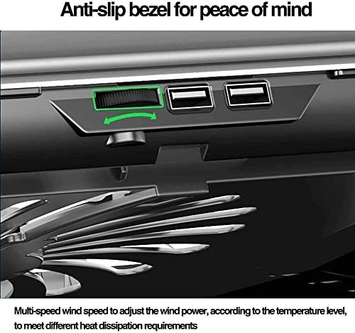 Base enfriadora para laptop de 12 a 17 pulgadas con puerto USB miniatura 6