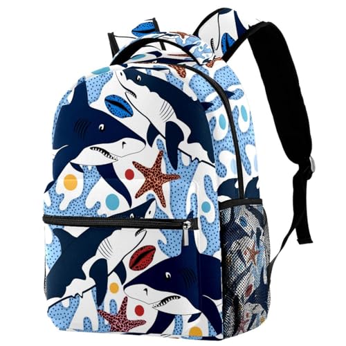 Sac à dos d'école confortable anti mal de dos motif mer coloré