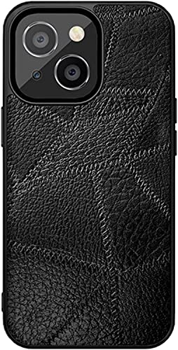 Housse en cuir pour iPhone 13 protection élégante antichoc de l'appareil photo arrière