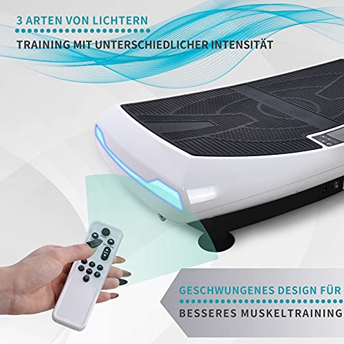 Betos 4D-Vibrationsplatten-Trainingsgerät in gebogenem Design, dreimotorige 4D-Vibrationsplattform mit LED-Licht und… – Bild 5