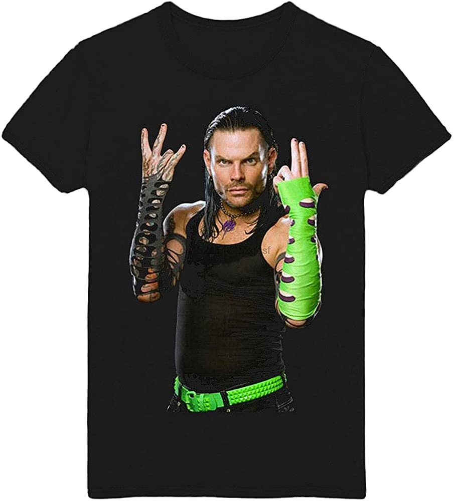 Jeff Hardy The Enigma Quality Print WWX69 Tee Round Neck Unisex Tops Men's 100% Cotton Short-Sleeve T-Shirts S Black