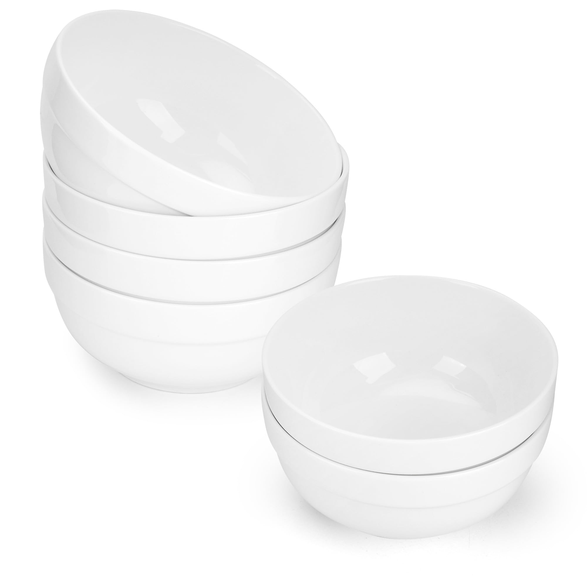 Bol à soupe en céramique blanche incassable pour salade et pâtes au quotidien