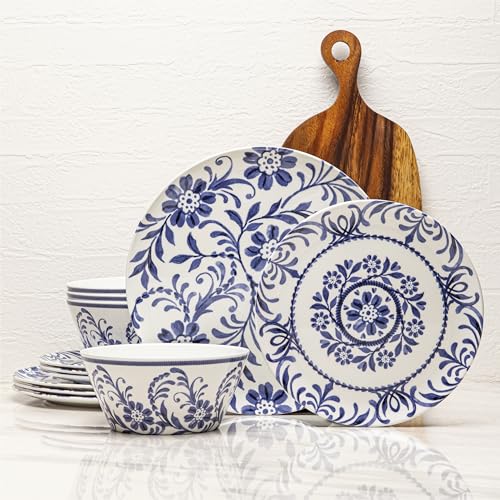 Bzyoo Indigo Floral Melamine Set