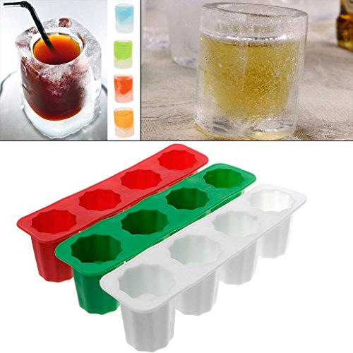 Molde de silicona para cubos de hielo en forma de copa 4 unidades miniatura 3
