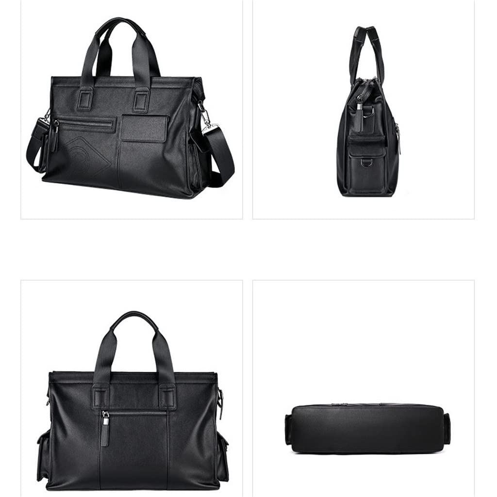 Męska torba skórzana torebka skóra bydlęca torba na komputer 15,6 cala biznesowa duża pojemność teczka torba crossbody