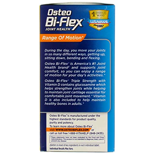 Osteo Bi-Flex Triple Strength + Vitamin D, Coated Tablets 80 Ea #TOP4