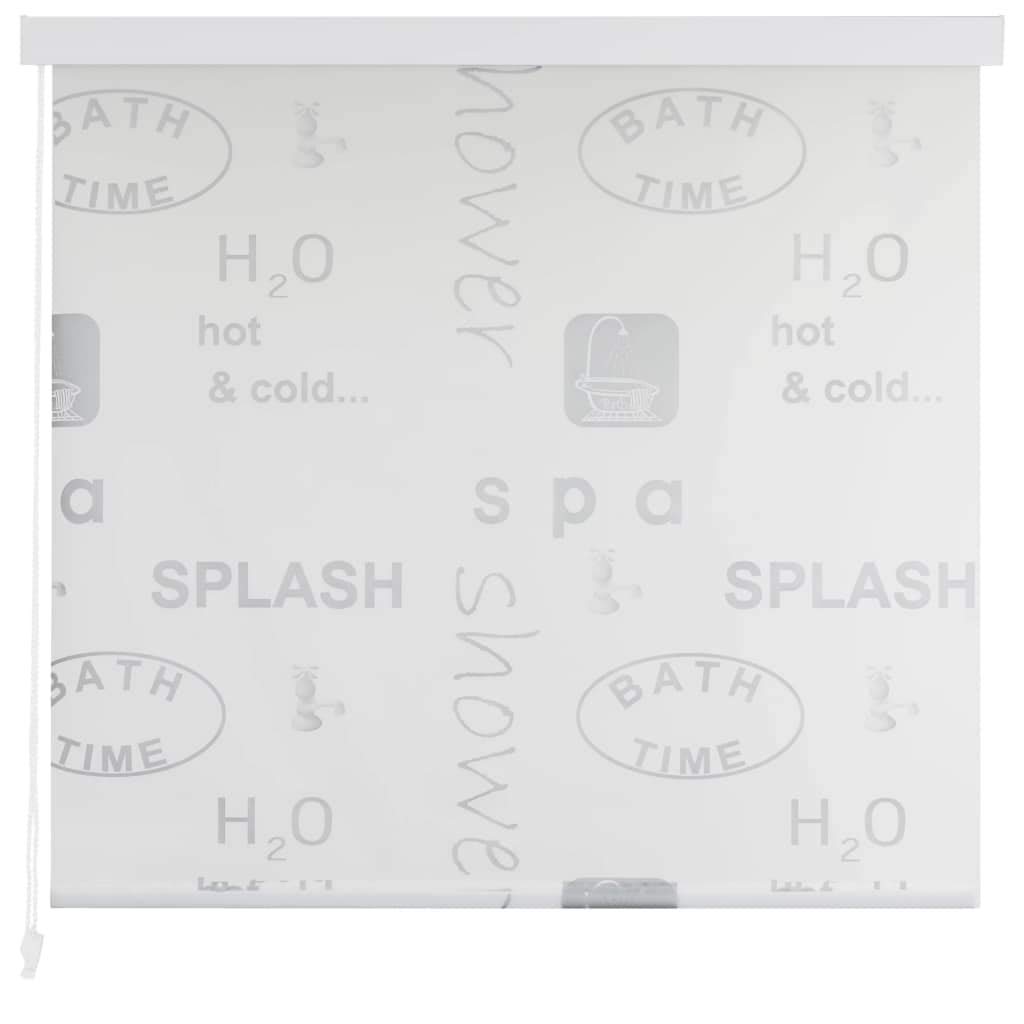 Homgoday Duschrollo 140x240cm mit Splash Schriftzug, Badvorhang, Duschvorhang, wasserdichter Duschvorhang, Badewannenvorhänge