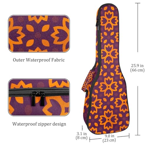 JRHEJTHH Housse imperméable pour ukulélé en tissu Oxford durable et élégant avec sac de rangement Motif fleurs et papillons Jaune, Multicolore., 25.9x9x3.1in/66x23x8cm, Moderne - Les Beatles, Paul McCartney, John Lennon, RIngo Starr, George Harrison JRHEJTHH Housse imperméable pour ukulélé en tissu Oxford durable et élégant avec sac de rangement Motif fleurs et papillons Jaune, Multicolore., 25.9x9x3.1in/66x23x8cm, Moderne – Image 5