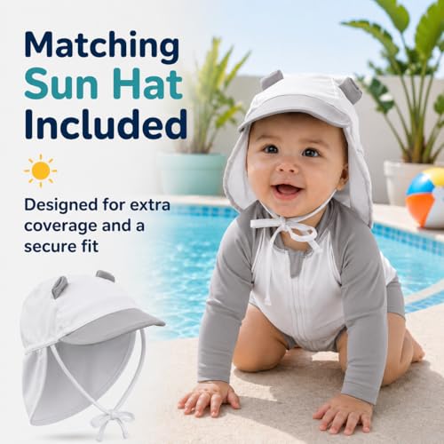 Image of Cuddle Club One-Piece Sunzies Swimsuit UPF 50+ Sun Protective Sunsuit