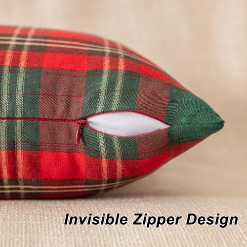 Set-of-2-Red-Christmas-Scottish-Plaid-Throw-Pillow-Covers-18×18-Inch-Green-Woven-Farmhouse-Winter-Decorative-Pillow-Covers-with-Gold-Thread-Holiday-Accent-Pillowcases-for-Sofa-Couch-Bed Set of 2 Red Christmas Scottish Plaid Throw Pillow Covers 18×18 Inch Green Woven Farmhouse Winter Decorative Pillow Covers with Gold Thread Holiday Accent Pillowcases for Sofa Couch Bed