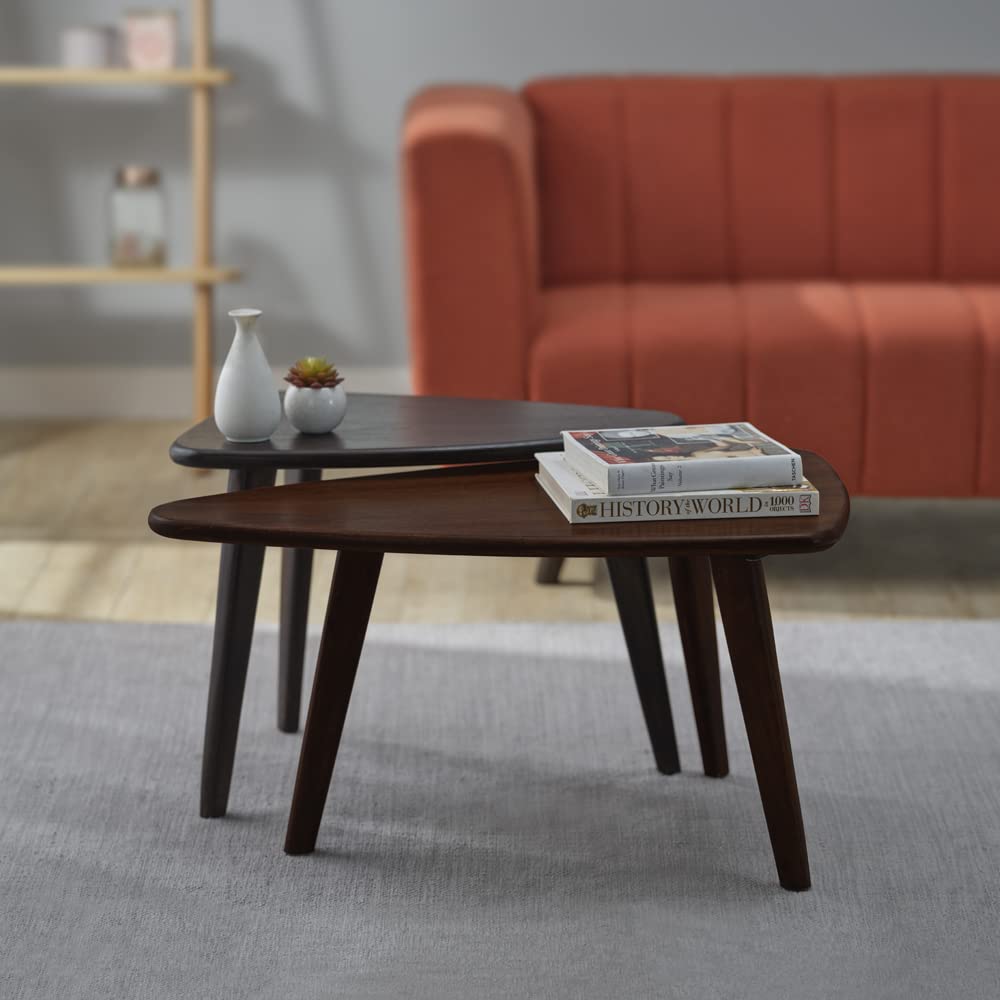 Sleepyhead Twosome - Solid Mango Wood Coffee Table/Nesting Table (Provincial Teak & Mahogany Finish) (B0B6FBPC9J) Amazon Price History, Amazon Price Tracker
