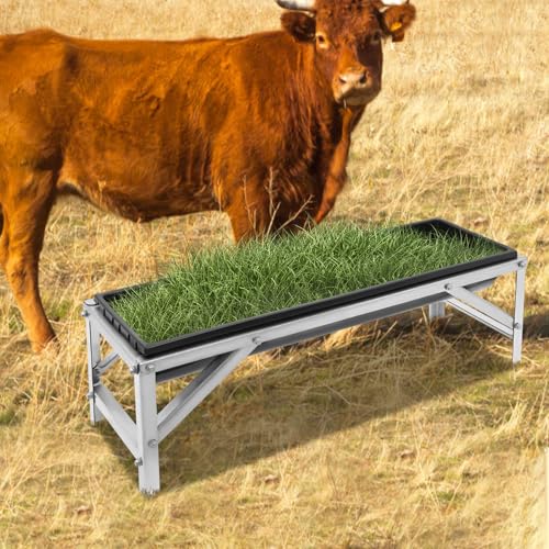 image for Josbuynls Livestock Feeder, 40 Inch Long 9.25 Gallon Large Capacity, H