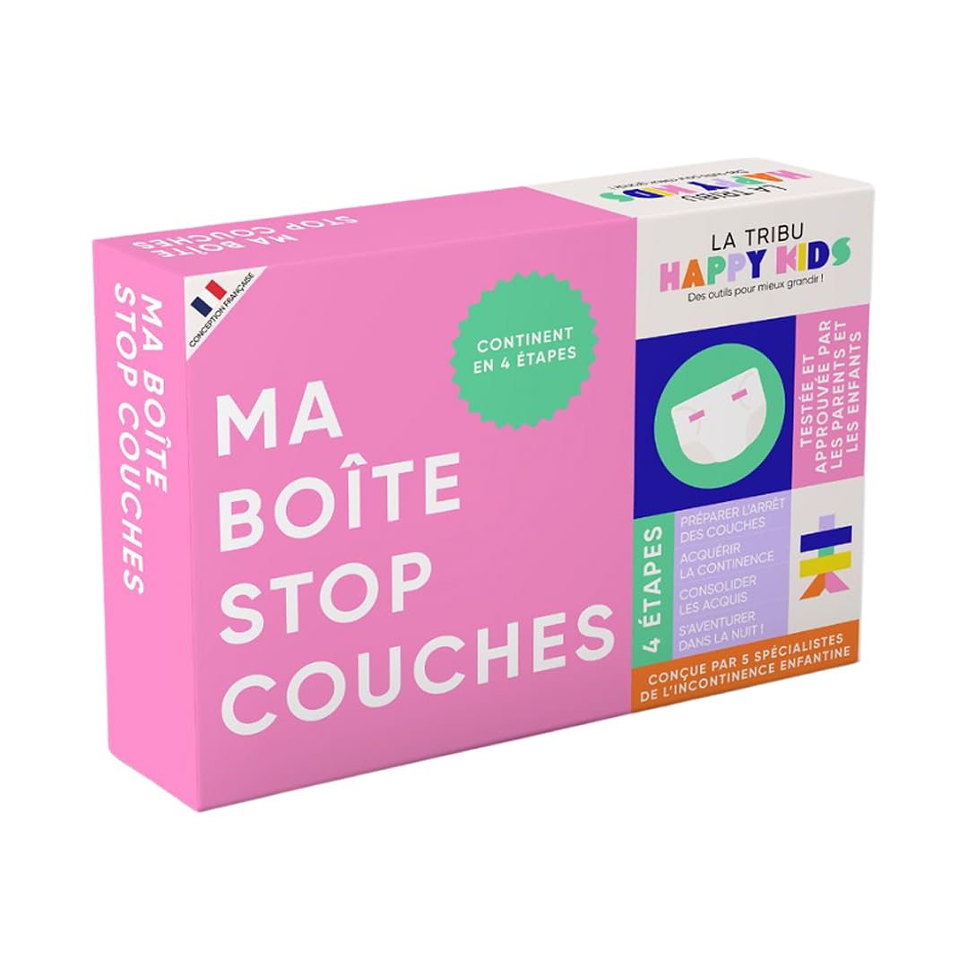 Ma Boîte Stop Couches – Méthode ludique d’acquisition de la propreté dès 2 ans – Kit éducatif en 4 étapes conçu par des spécialistes de l’incontinence infantile
