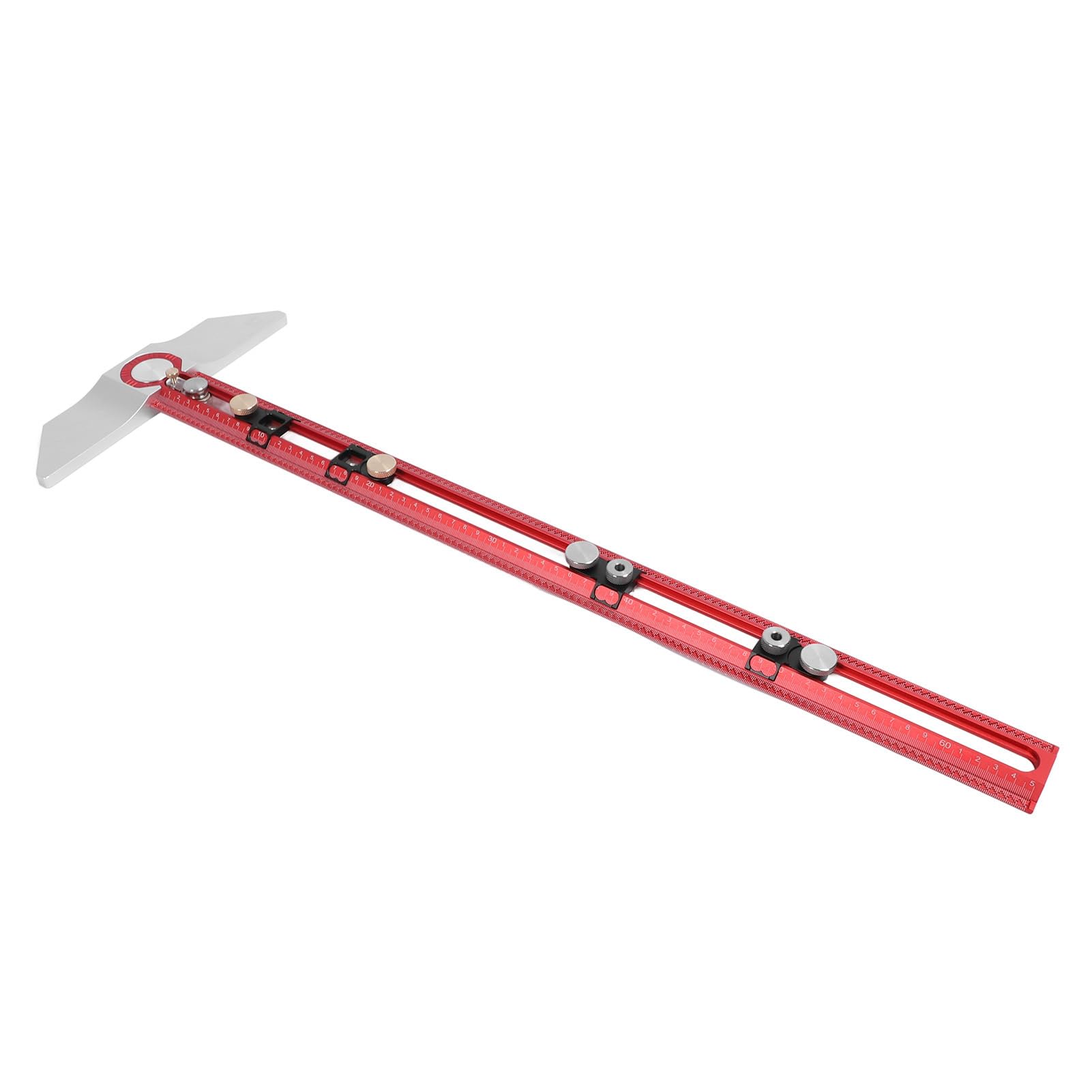 Règle Carrée de Type T en Alliage D'aluminium, Outil de Mesure de Précision à Angle Droit, Outil de Travail du Bois, Multifonctionnel pour le Perçage