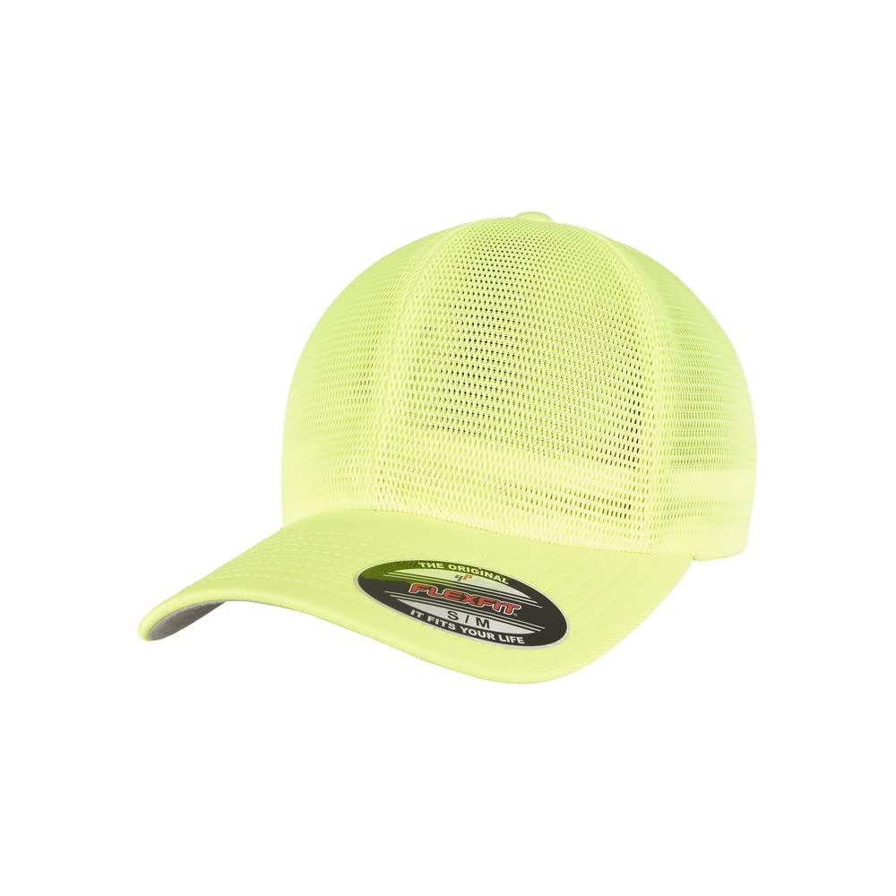 Flexfit Unisex 360 OMNIMESH Cap Baseballkappe, Neonyellow, S/M