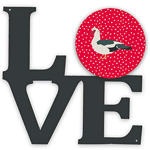 Caroline's Treasures CK5291WALV Muscovy Duck Love Metal Wall Artwork Love,