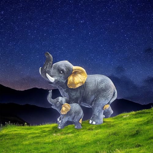 Polyresin 6" Elephant with Baby Statue for Home Decor – Vastu & Feng Shui Good Luck Symbol – Decorative Showpiece for Entryway, Living Room, Office, Gift (Brown) — photo — 6 of 9