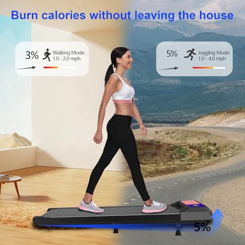 Incline Desk Treadmill with Remote and LED Display