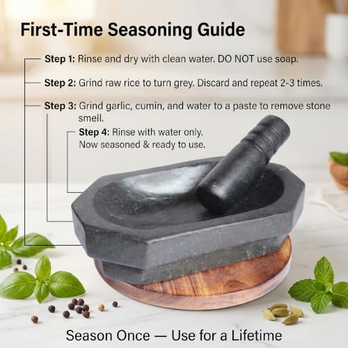 VintageBihar Mortar pestle for kitchen, Silbatta for Chutney, - Image 6