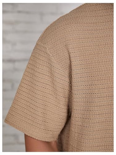 SOLY HUX Men's Summer Crew Neck Short Sleeve T Shirts Casual Drop Shoulder Basic Tees Streetwear3