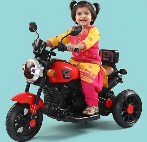 Image of Wishmaster Ride Xtreme Red Electric Bike for Kids Battery Operated Ride-On with Bluetooth, MP3, LED Lights & Foot Accelerator | Made in India (Age 1-5 Years)
