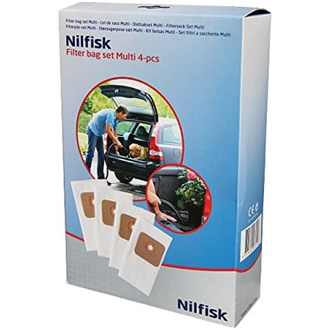 Nilfisk Genuine Multi 20 20T 30T Vacuum Cleaner Dust Bags (Pack of 4) Cover