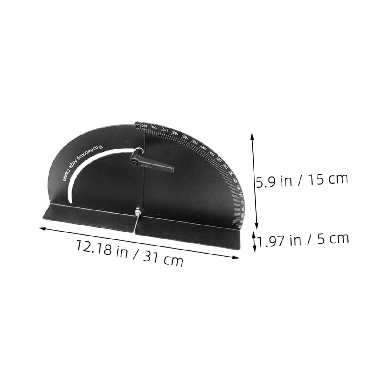 SEWACC Woodworking Protractor 180° Right Angle Clamp Sturdy Aluminum Square Clamps