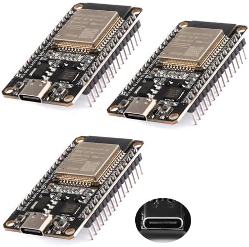 ESP32S ESP32 Type-C ESP 32 Development Board 30PIN NodeMCU Development Board ESP32-WROOM-32 2.4 GHz WLAN CP-2102 (USB-C 30PIN 3pcs)