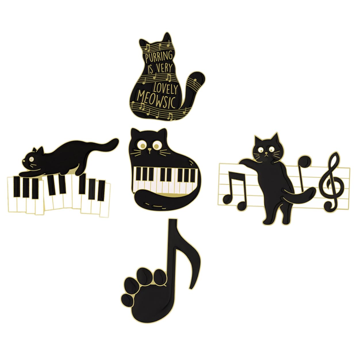 Healvian Pin De Esmalte De Musical De Broches Y Accesorio Aesthetic
