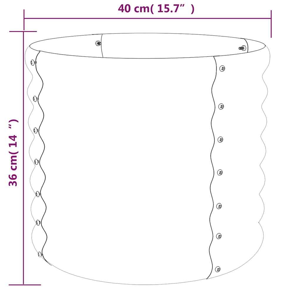 Jardinière en Acier galvanisé Anthracite 40x40x36 cm, bac Plante Durable pour Balcon, terrasse, Jardin avec Drainage et réserve d'eau, Pot Fleur intérieur extérieur Design Nature