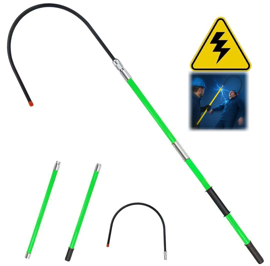 7.6 Feet Rescue Hook, High Voltage Insulated Rescue Hook high Voltage Telescopic 10kv35kv, Fire Electrician Anti-electrocution Rescue Hook 380V,