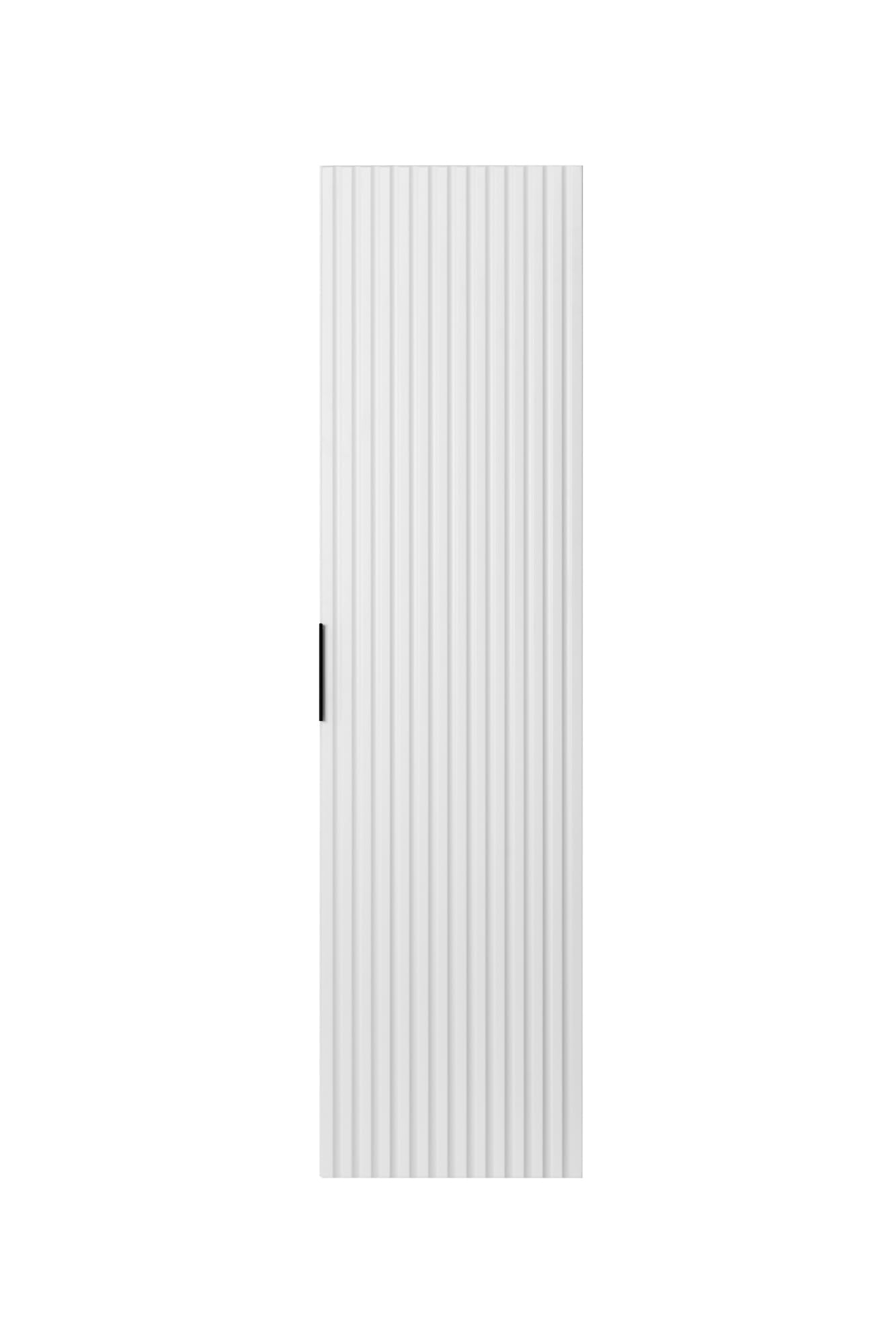 3E 3xE living.com Asta da bagno, bianca con maniglia nera, 35 x 136 x 27 cm