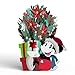 Lovepop Christmas Disney's Mickey Mouse Festive Cheer Pop-Up Flower Buds Bouquet for Her and Him - 3D Holidays Greeting Cards - 12
