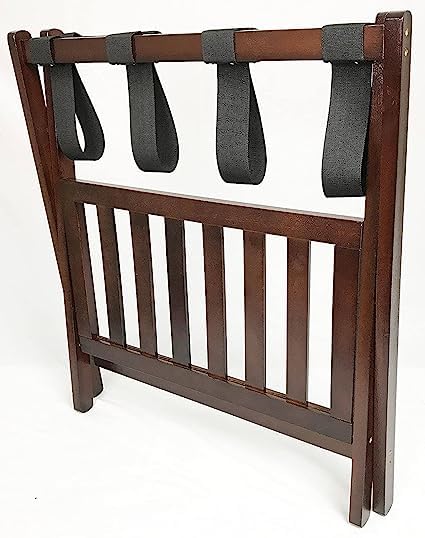 Generic Modern Foldable Wooden Luggage Rack for Guest Room, Suitcase Stand and Bedroom Home Decor