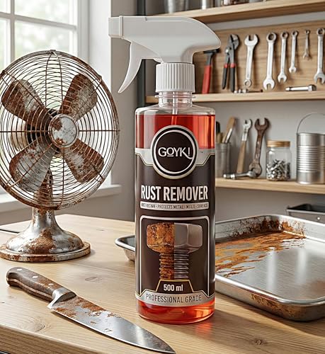 Image of Rust Remover Spray 500 ml | Fast-Action Heavy-Duty Rust Cleaner for Metals, Tools, Auto Parts & Appliances | Professional Grade Formula | Removes Corrosion, Oxidation & Stubborn Rust Stains