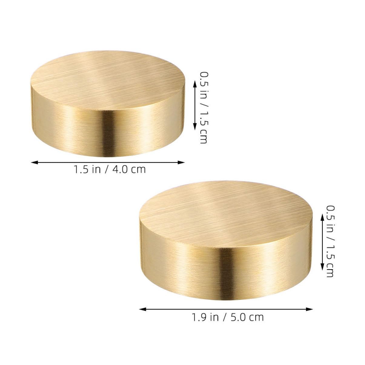 2 Stück Runder Papiergewicht malen briefbeschwerer schreiben Kalligraphie-Papiergewichte schwere Briefbeschwerer Papierbeschwerer für den Tisch Büro Briefbeschwerer Messing Golden