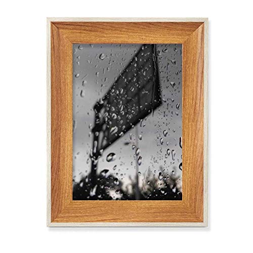 Marco de fotos de madera escritorio contra espacios vacíos set arte 2