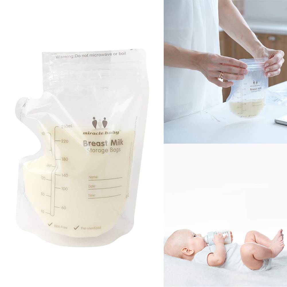 Buy 30PCs 250ml Breast Milk Storage Bags Breastmilk Pouches Milk Saver