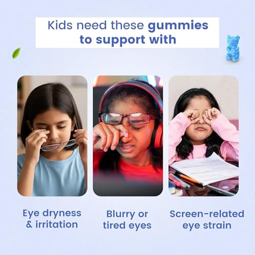 Image of BabyOrgano Nutriverse Eye Care Gummies for Kids (2-15 Years)- Sharper Vision and Healthy Eyes with Natural Ingredients - (Blueberry)